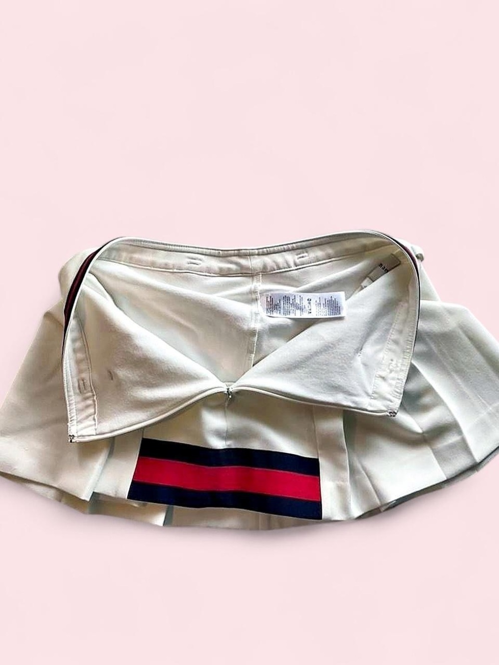 Anthropologie by Maeve white, red, navy pleated sporty tennis skirt size small - Picture 4 of 8